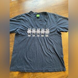 Yak Graphic Unisex Vintage Medium/Large Adult Black T-Shirt